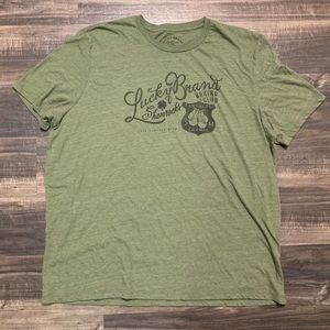 Lucky Brand Men’s Hunter Green Tee Size XXL